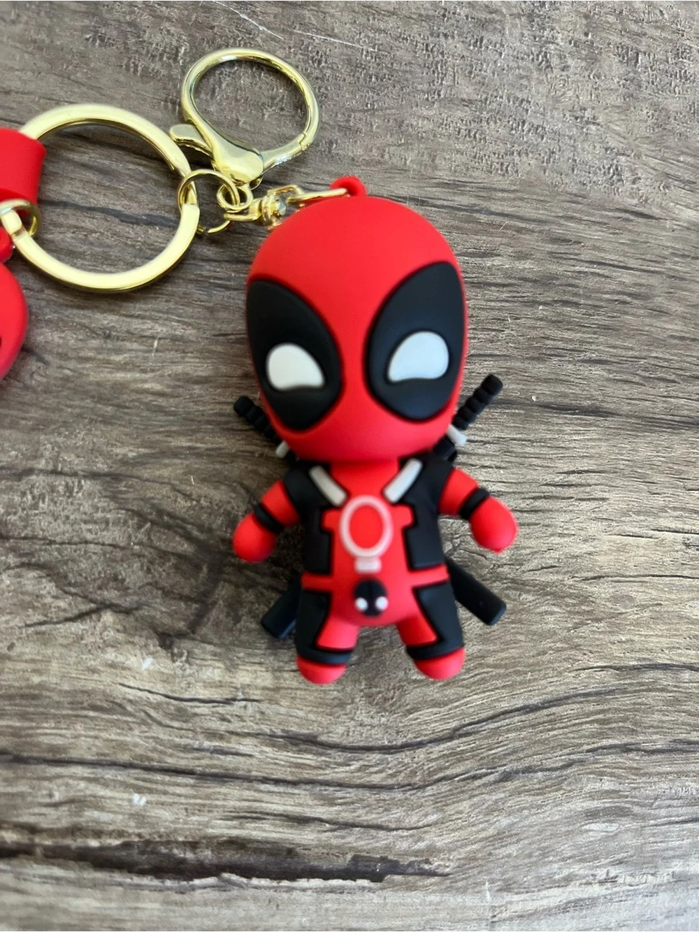 Red Deadpool  Silicone Key & Card Holder Charm